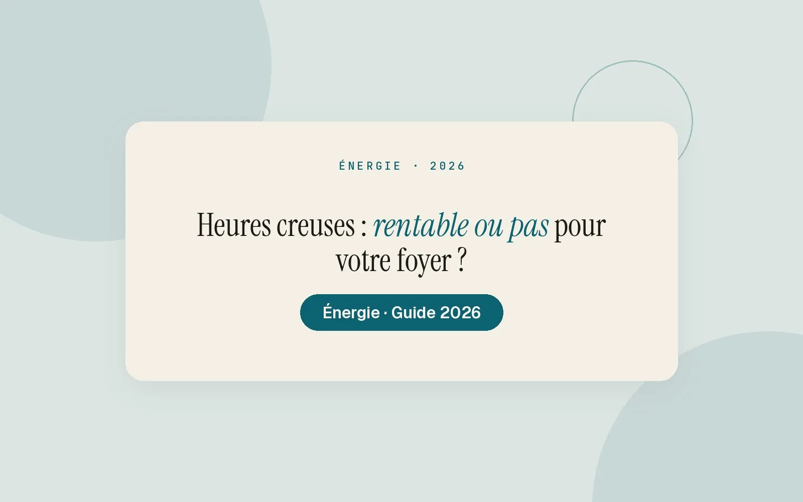 Illustration Monsieurgoodplan : Heures creuses : rentable ou pas pour votre foyer ?