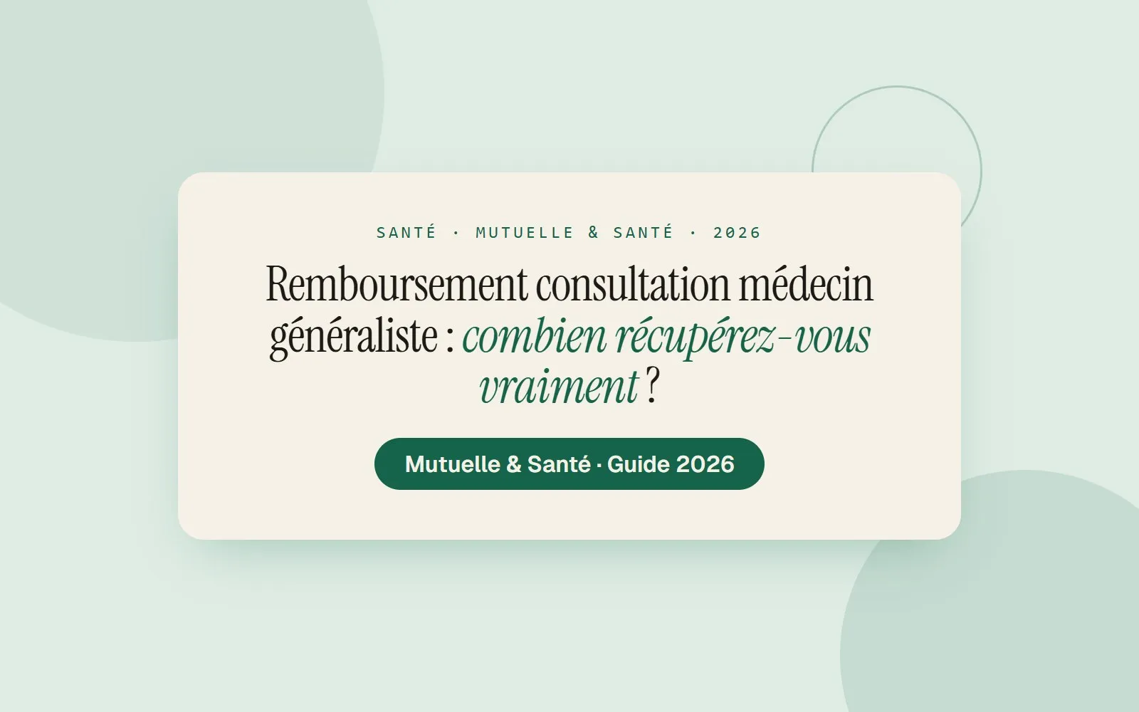 Illustration Monsieurgoodplan : Remboursement consultation médecin généraliste : combien récupérez-vous vraiment ?